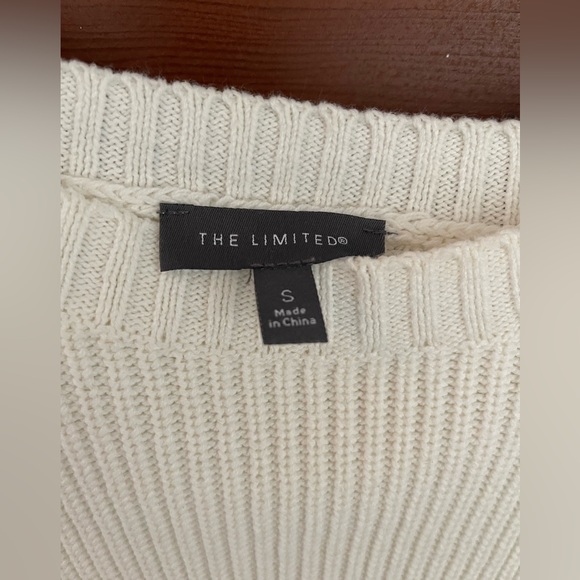 White/cream sweater accent front small - Picture 2 of 5